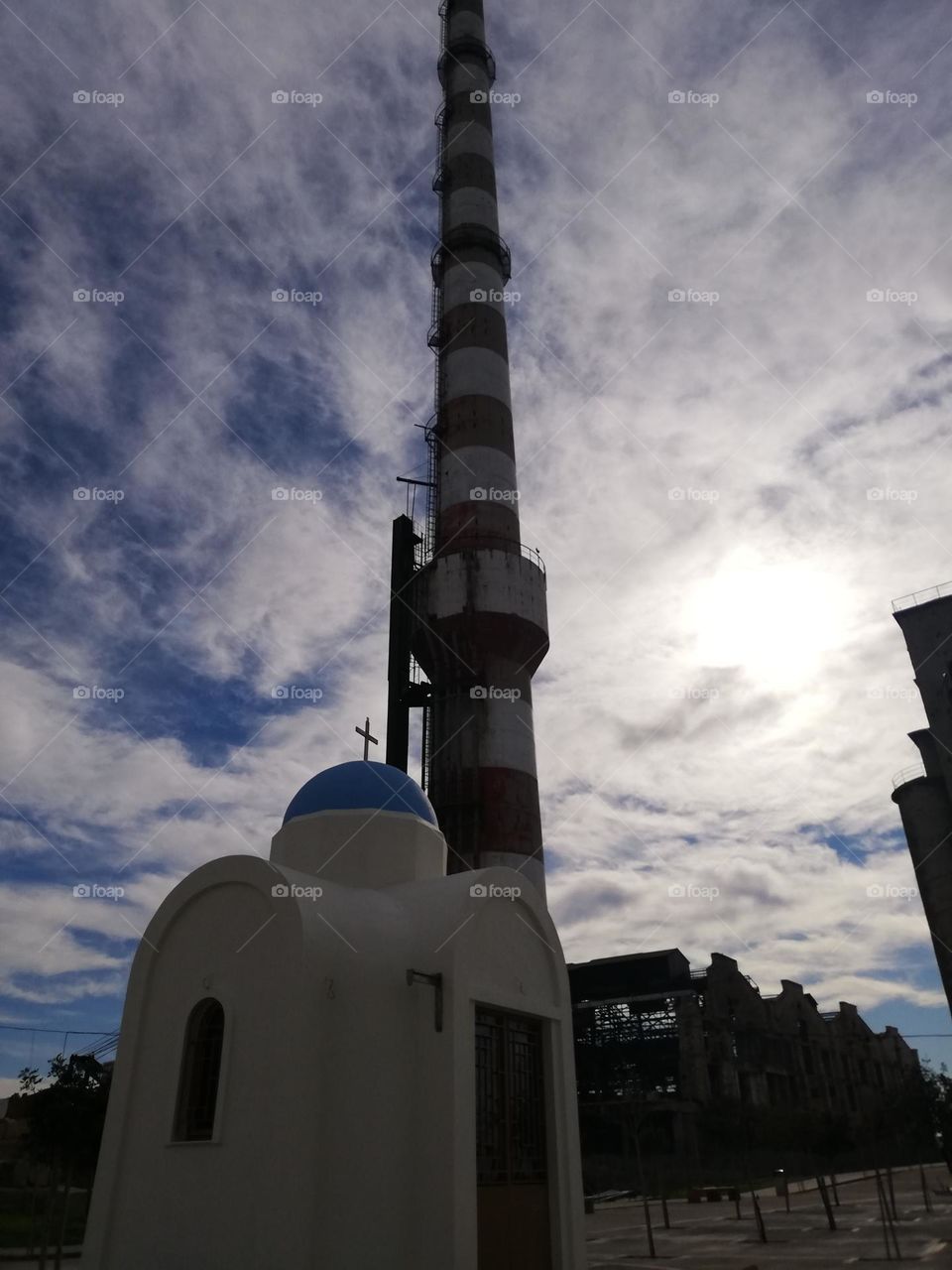 old factory that made glass keratsini piraeus athens greece