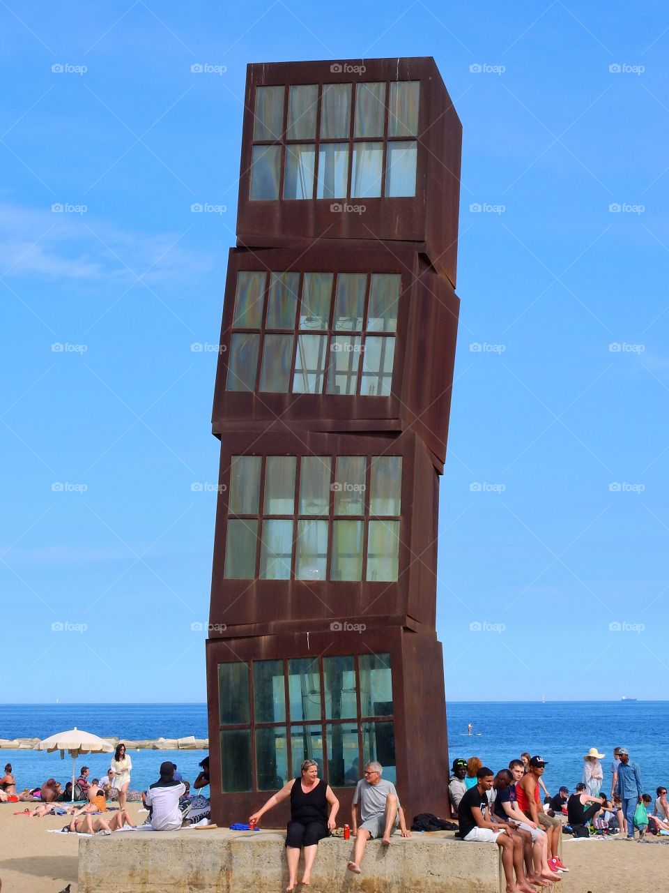 Leaning building in Barcelona