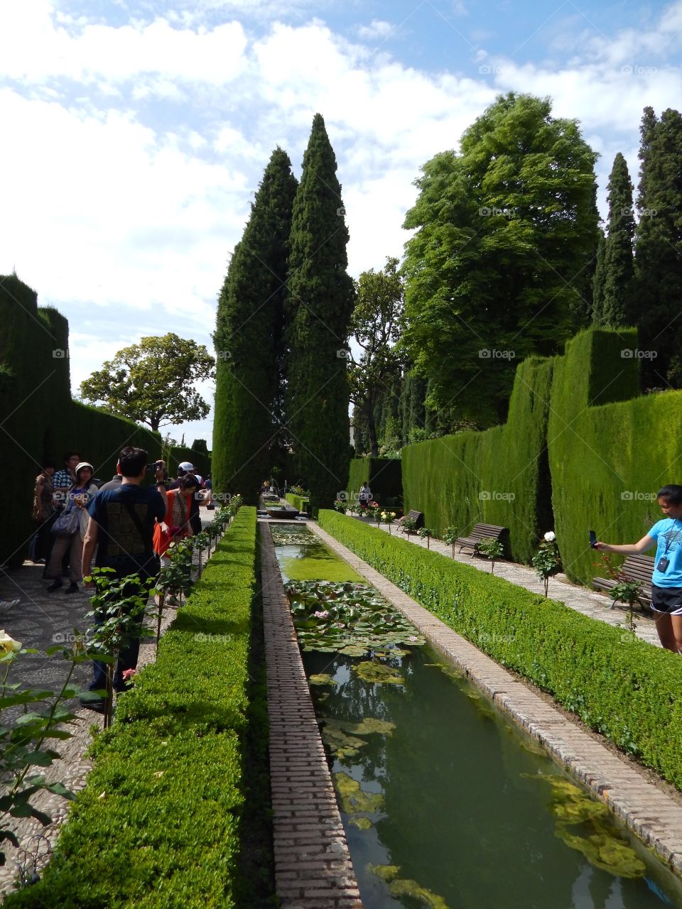Inside alhambra in Granada, Spain 