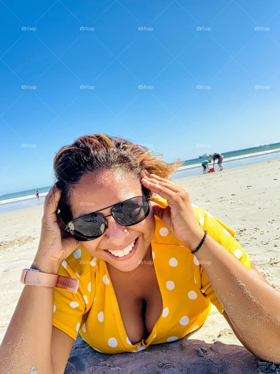 Shutting out the world on my beach 