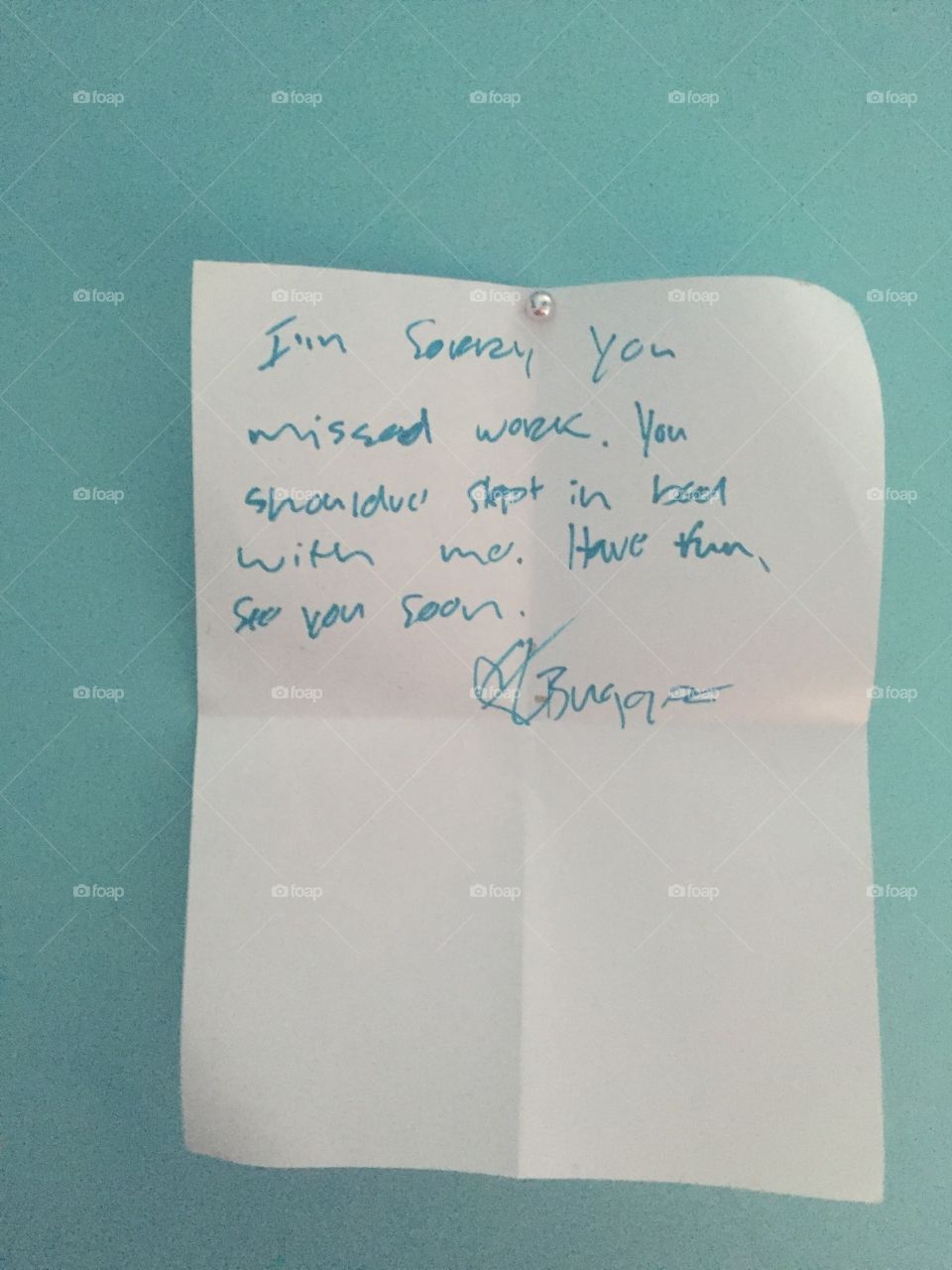 love note on my wall