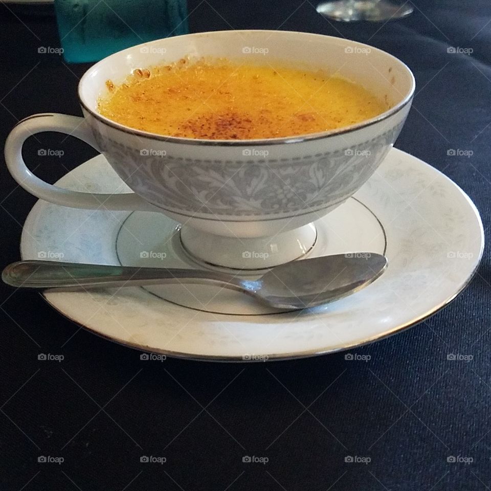 dessert in a tea cup
