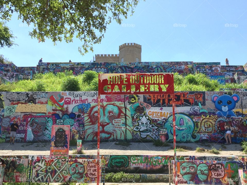 Graffiti park in Austin, TX