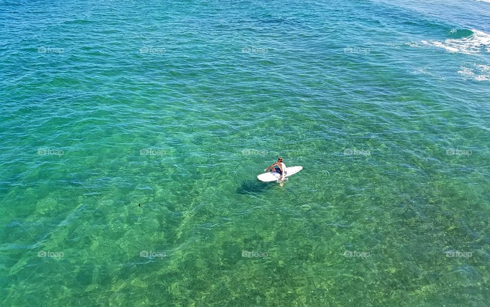 Lone Surfer waiting for a wave!