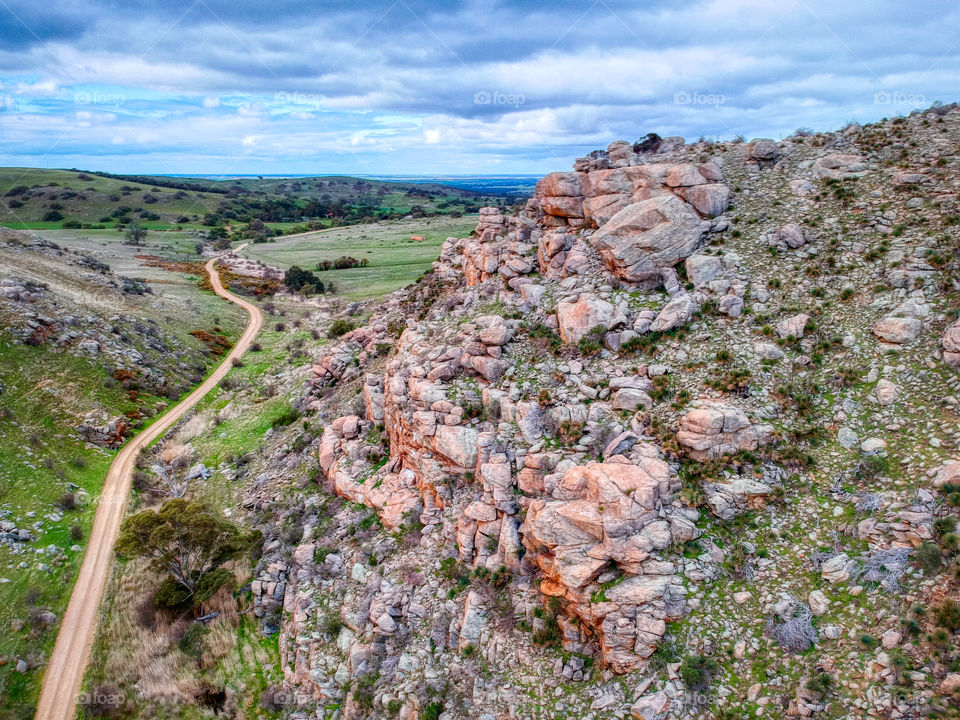 Aerial country roads