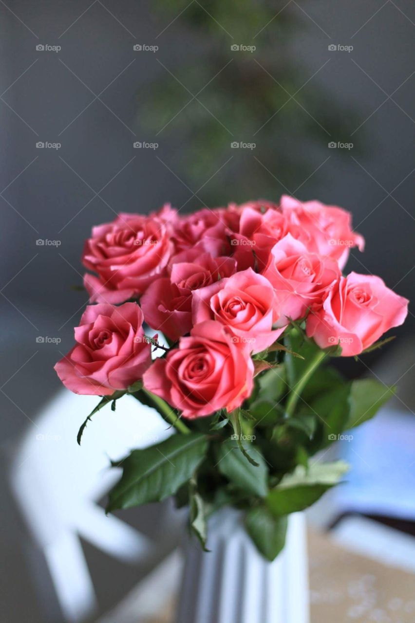 Pink roses bouquet 