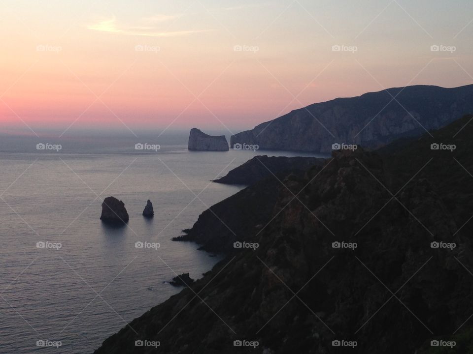 sunset; Beach sunset, sardinia; beautifulbeach , Italia , italy , Sardegna 