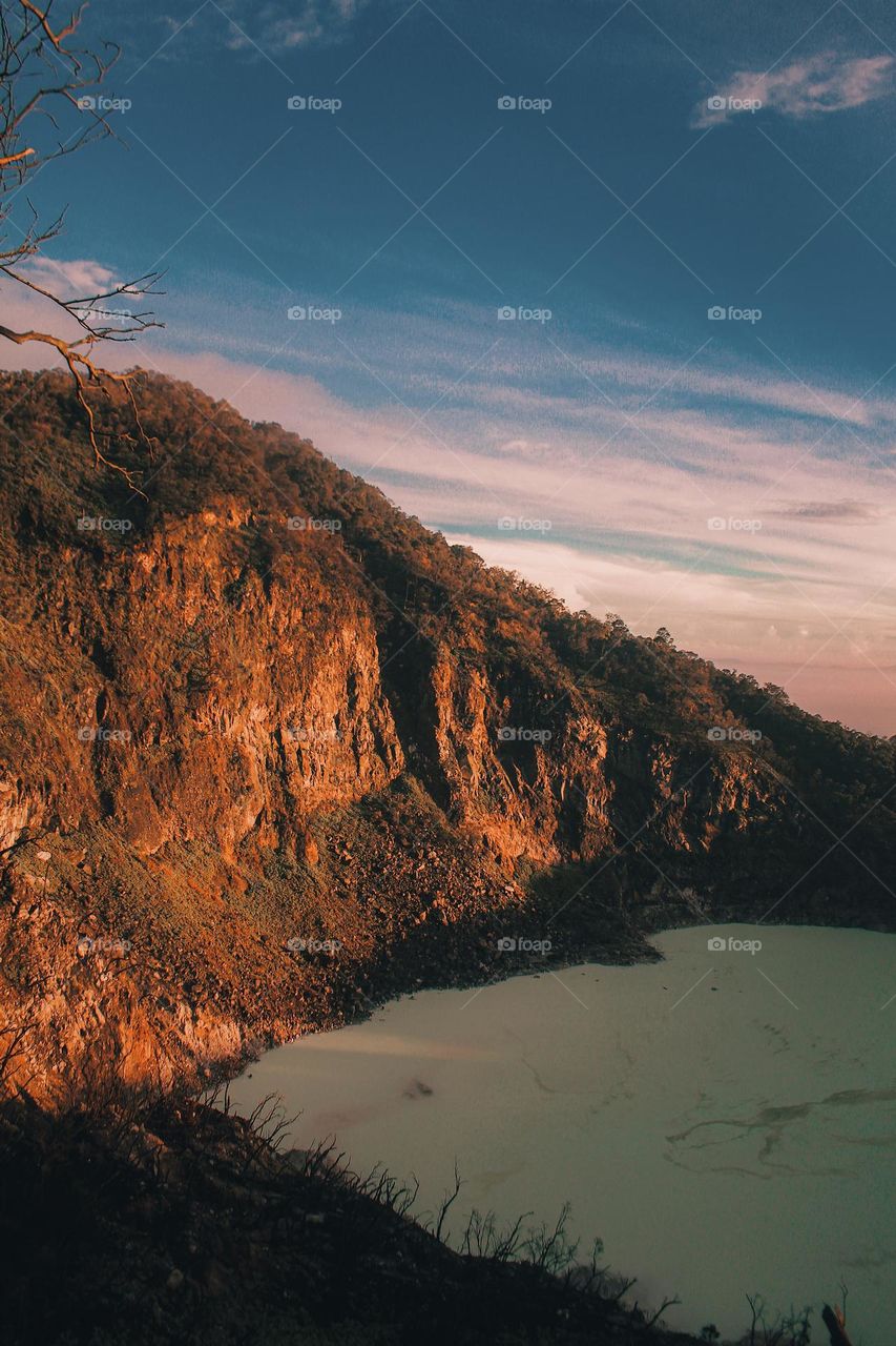 sunrise at white crater Bandung