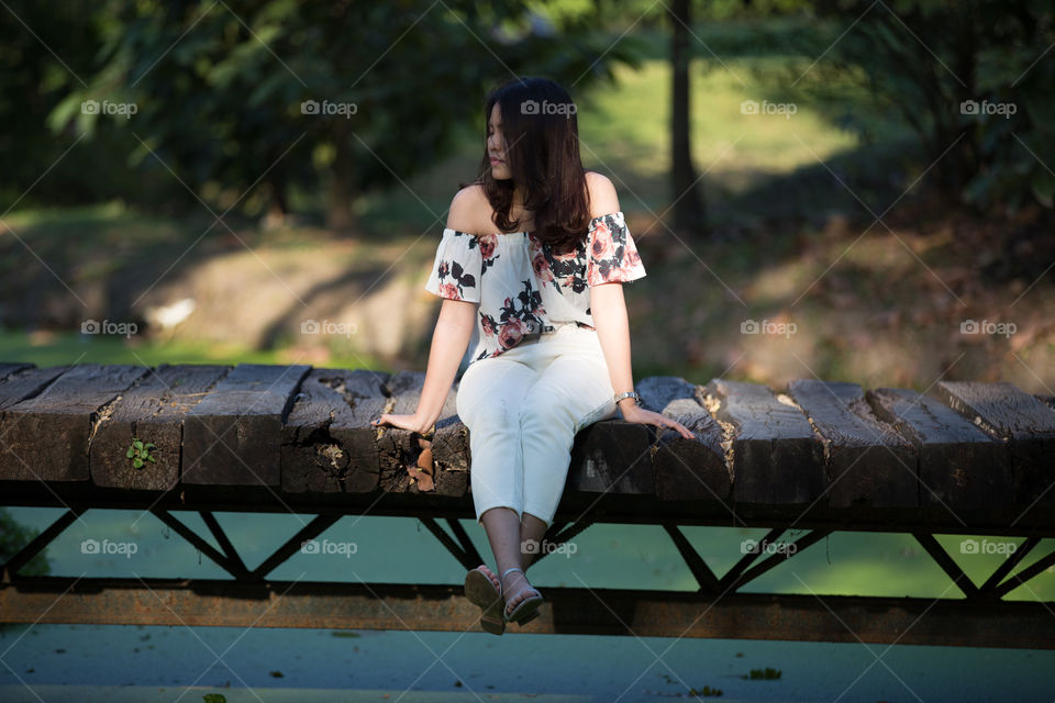 Cute girl in the park 