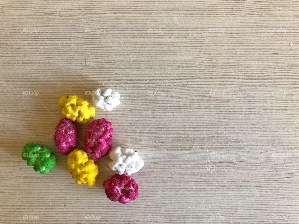 nuts in colored glaze