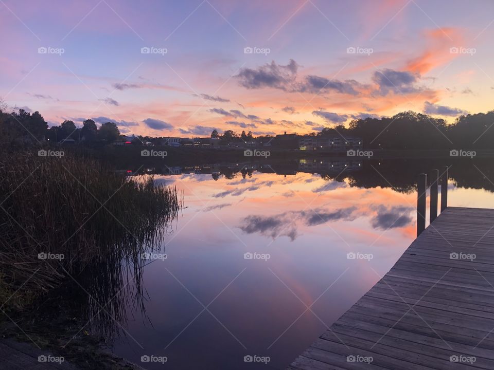 Sunset at a Lake in Michigan