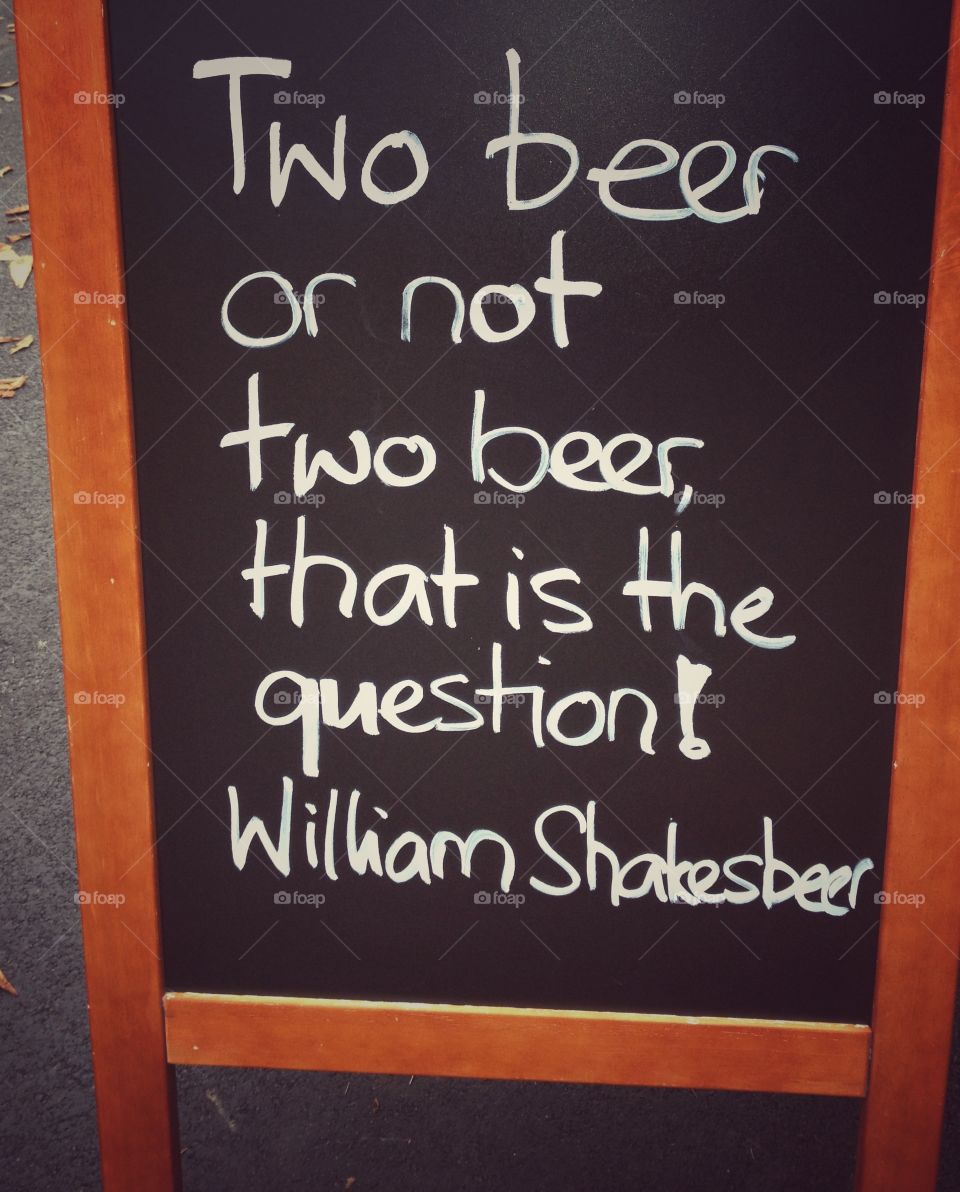 Two beer or not.... two beer that is the question - cheers