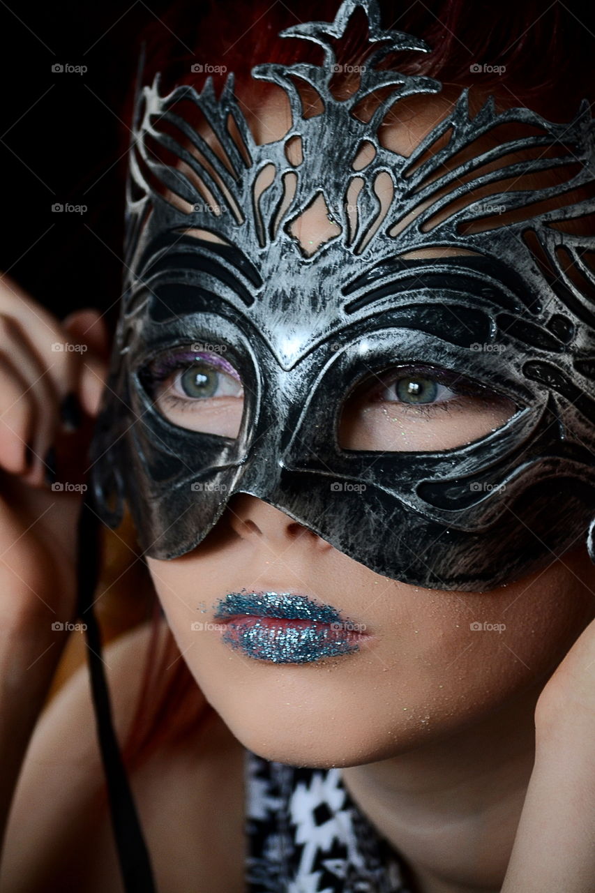 Girl with a mask