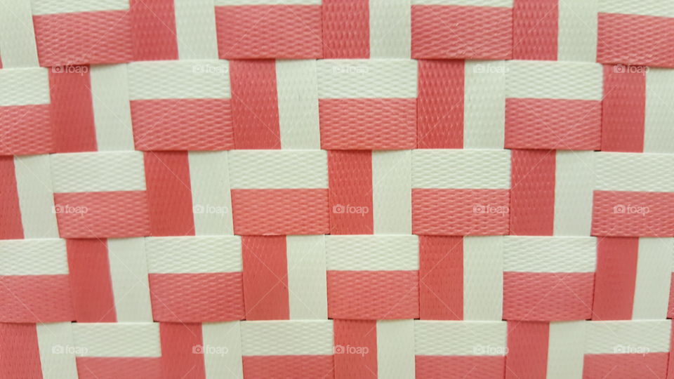 pink and white basket