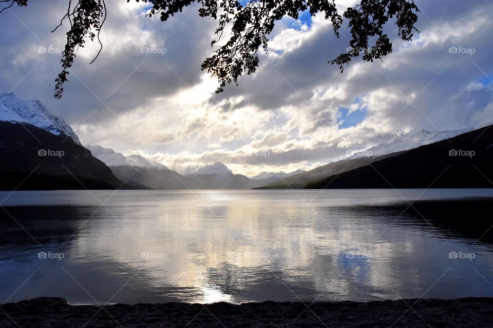 View of snowy mountain during winter