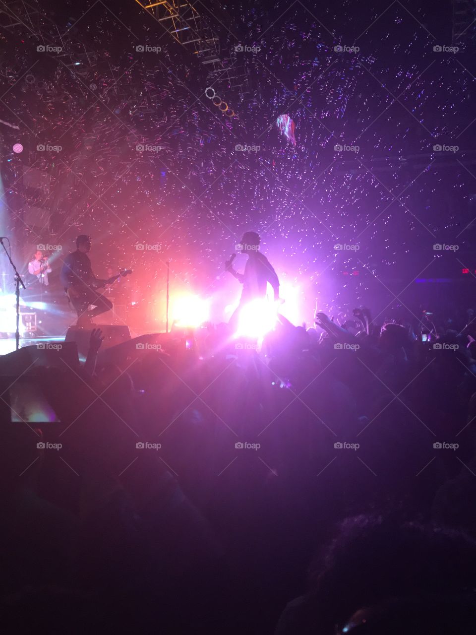 Bubbles at concert in Boston, MA