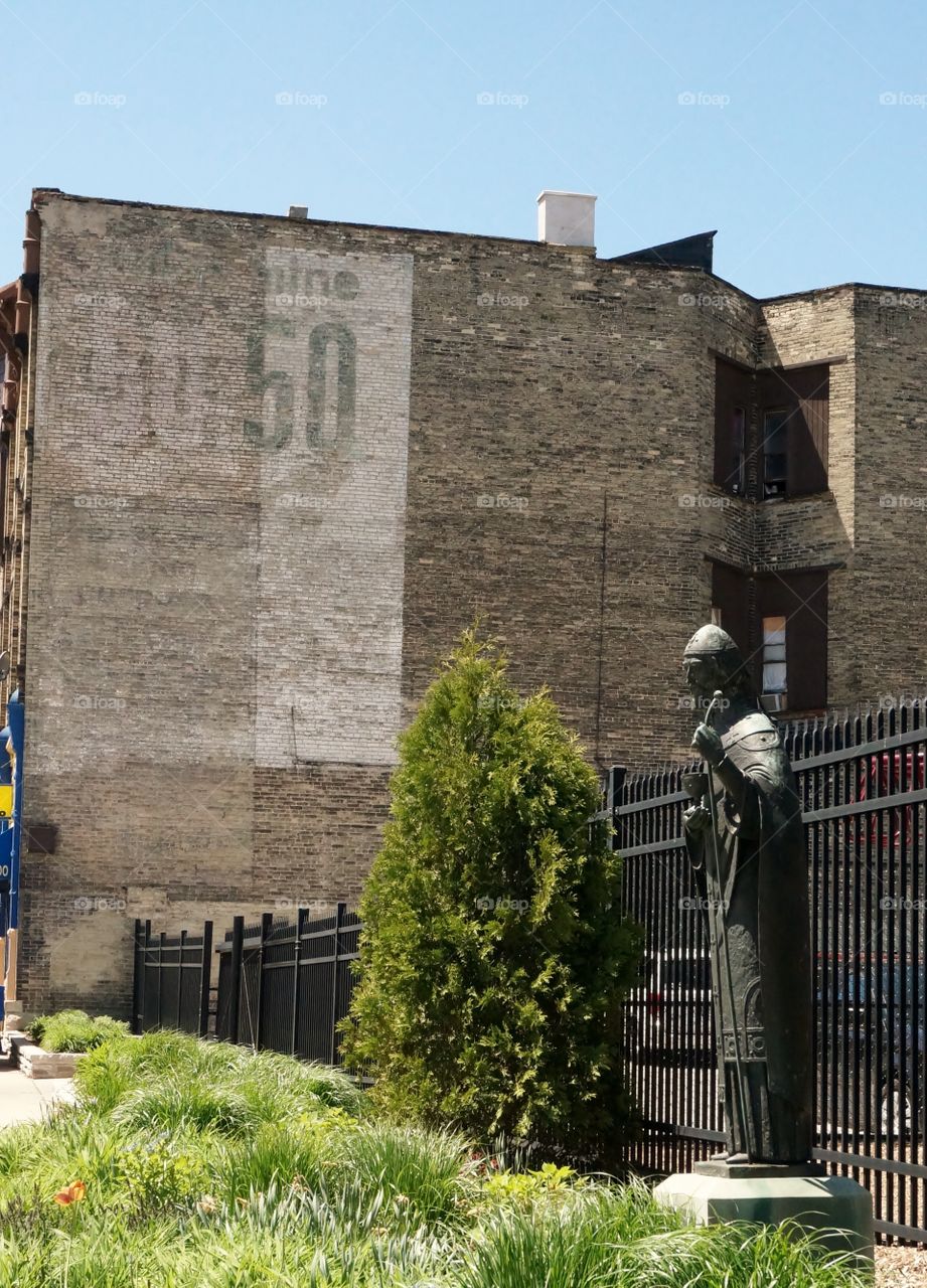 Signage & Statues. Faded Paint