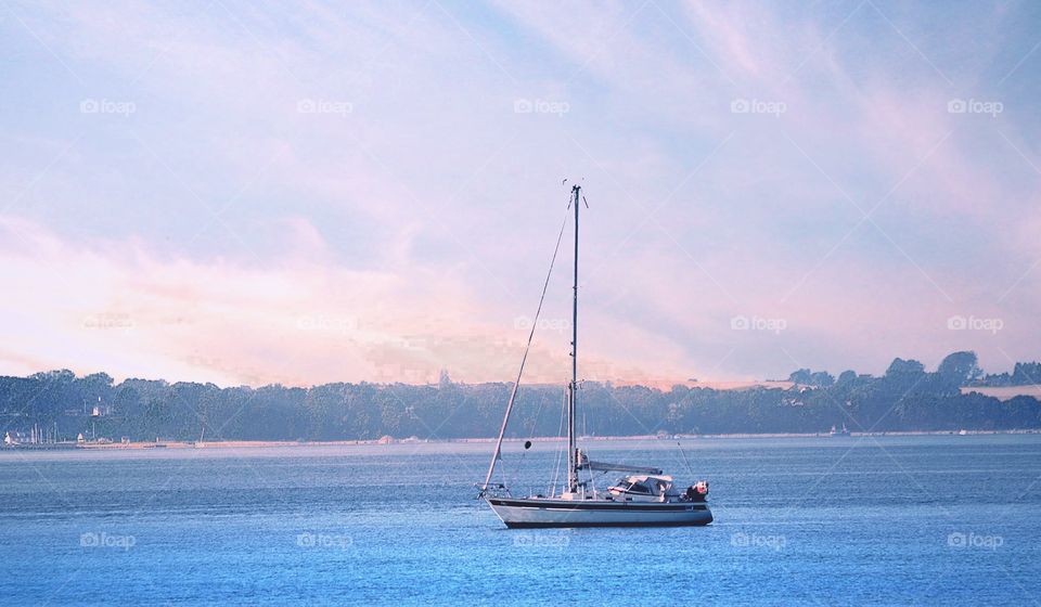 Sailboat at the ocean