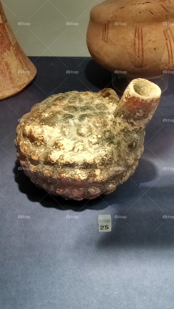 peculiar pottery in cyprus museum in Nicosia,Cyprus