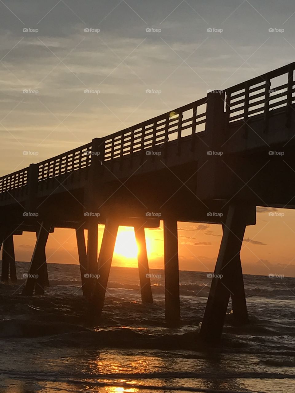 Jacksonville Beach pier. Broken after hurricane Matthew. New beginnings 