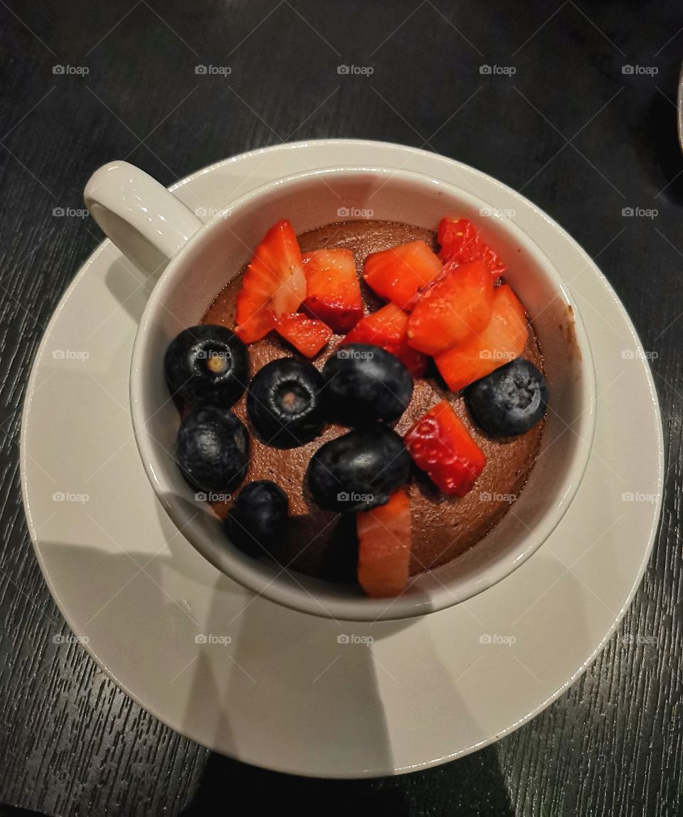 Chocolate pudding dessert