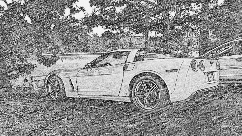 scetch work. Corvette fun!