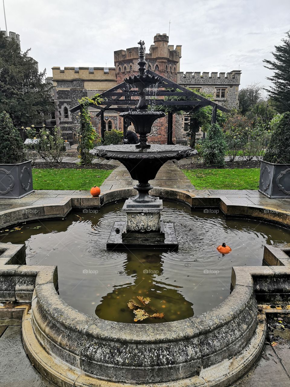 Fountain and castle
