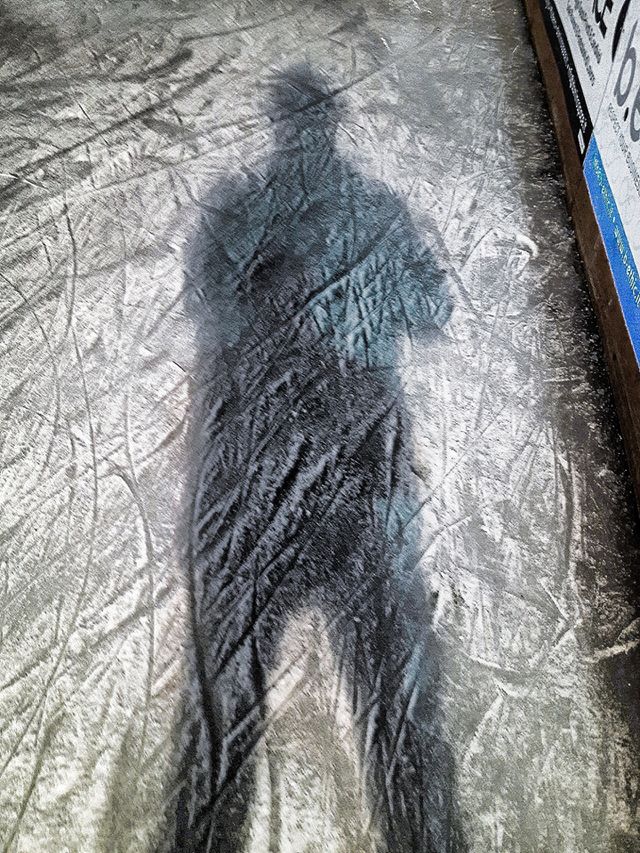 shadow on ice