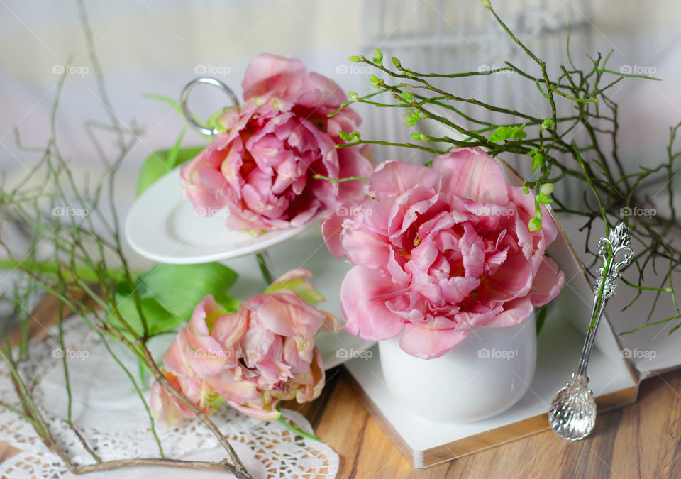 pink pastel diary flowers romantic