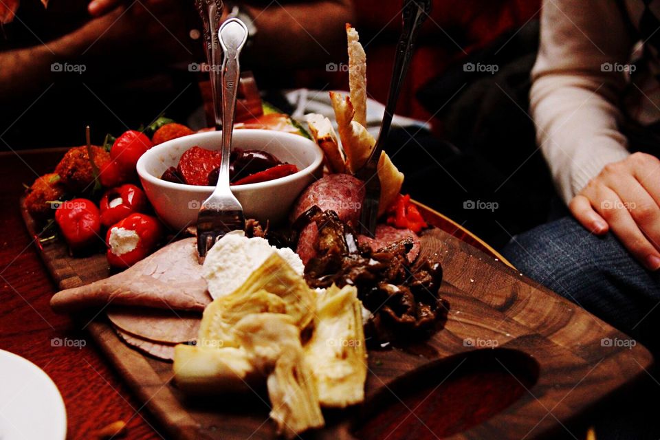 Food, No Person, Knife, Wine, Wood