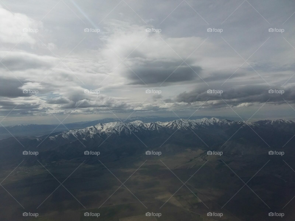 Snowy mountains (from airplane)