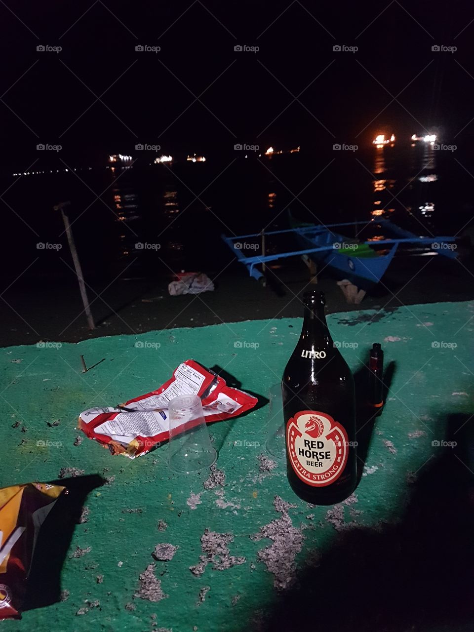 drinking at sea side