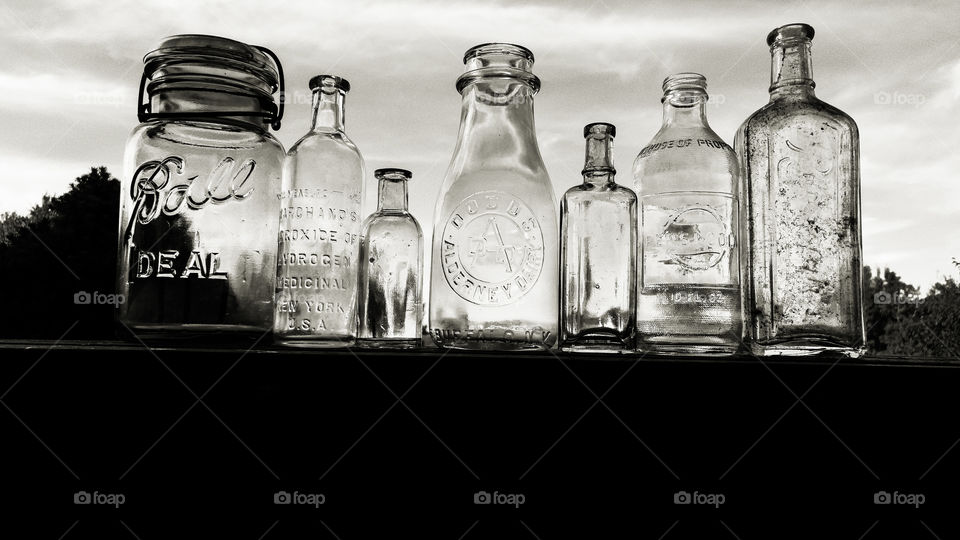 Black and White Bottles