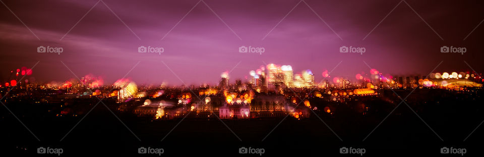 A beautiful night scene of London, United Kingdom. Artistic, colorful photo of a city.