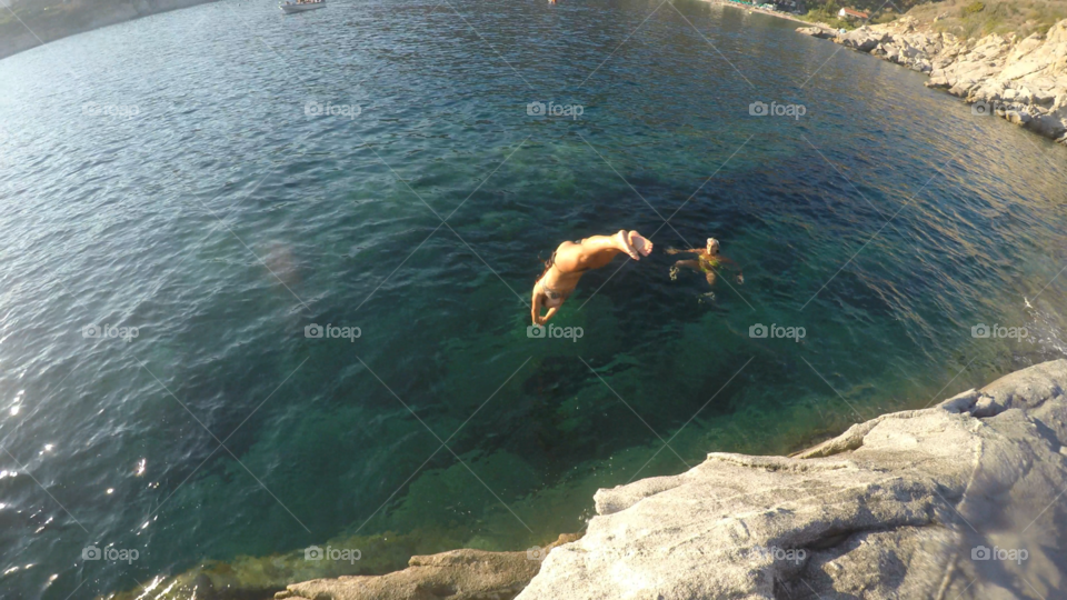Cliff diving 