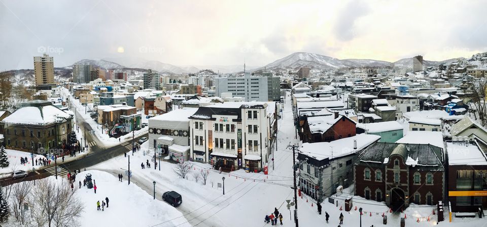Otaru old town viewpoints, hokkaido, japan