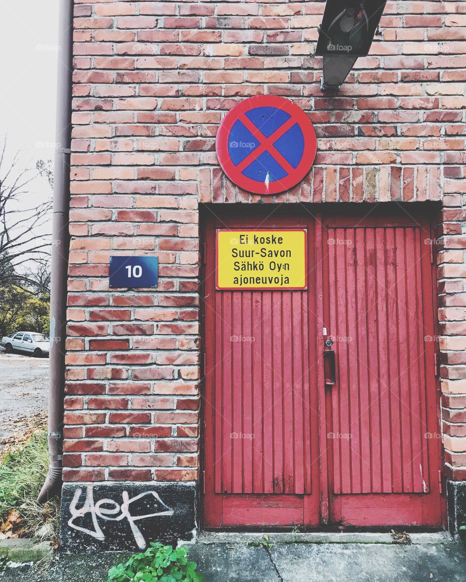 in one of the courtyards of the Finnish city of Savonlinna