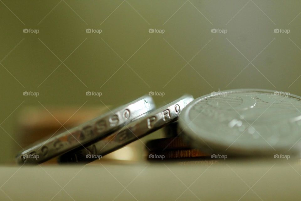 Coins close up