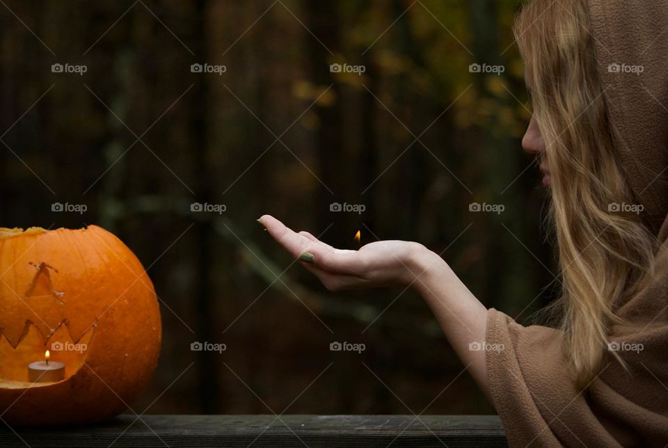 Lighting a Pumpkin