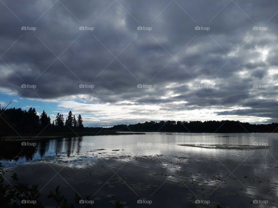 a cloudy evening on the Wabigoon River