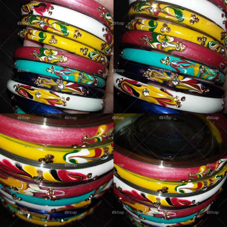 ethnic traditional bangles color love .....colors add beauty to the life so do the traditional bangles with beautiful designs and perfect blends of color.