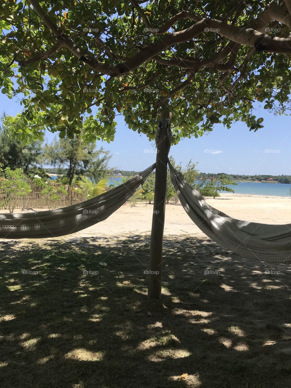 Nothing better than hammock to relax on the beach.