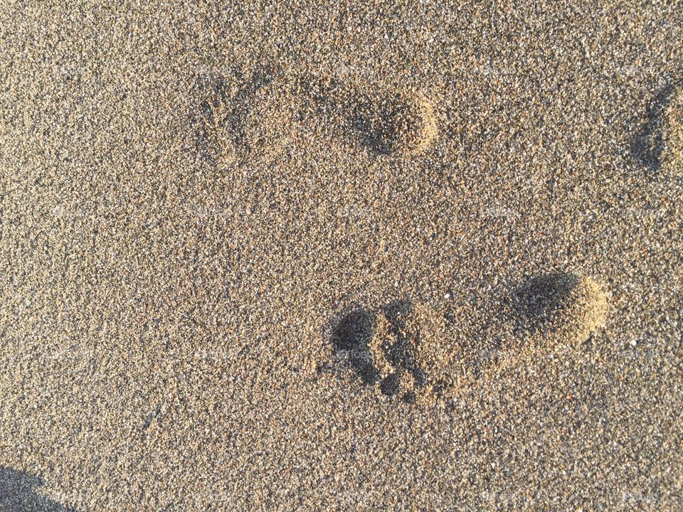 Footprints on the sand