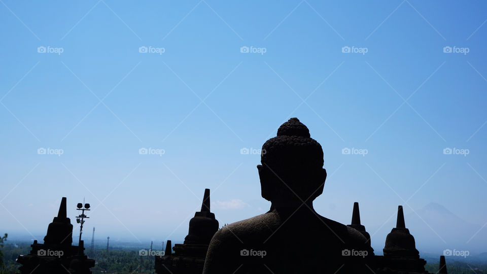 Buddha Pray on Borobudur Temple