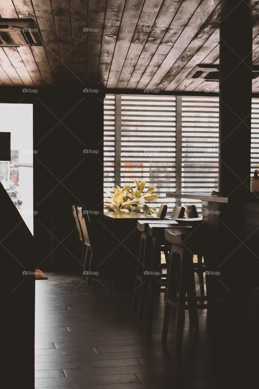 Aesthetic view inside of a coffee shope