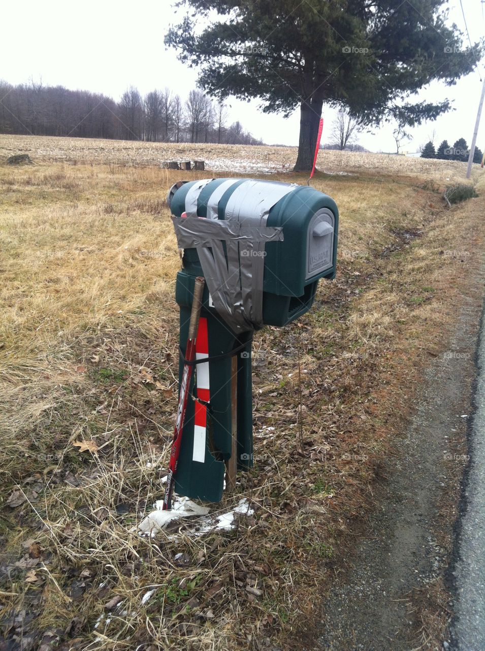 Broken mailbox