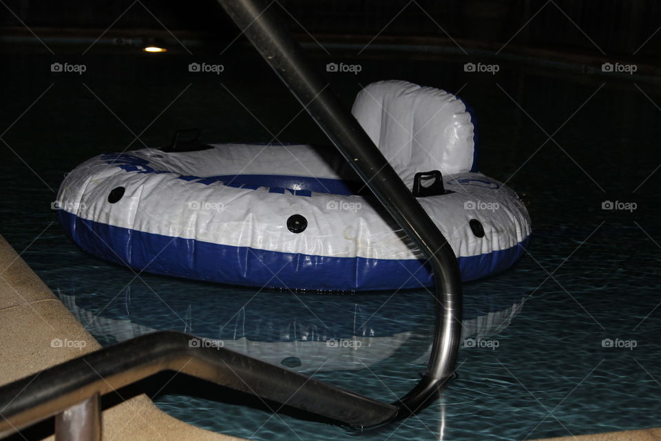 night time pool float
