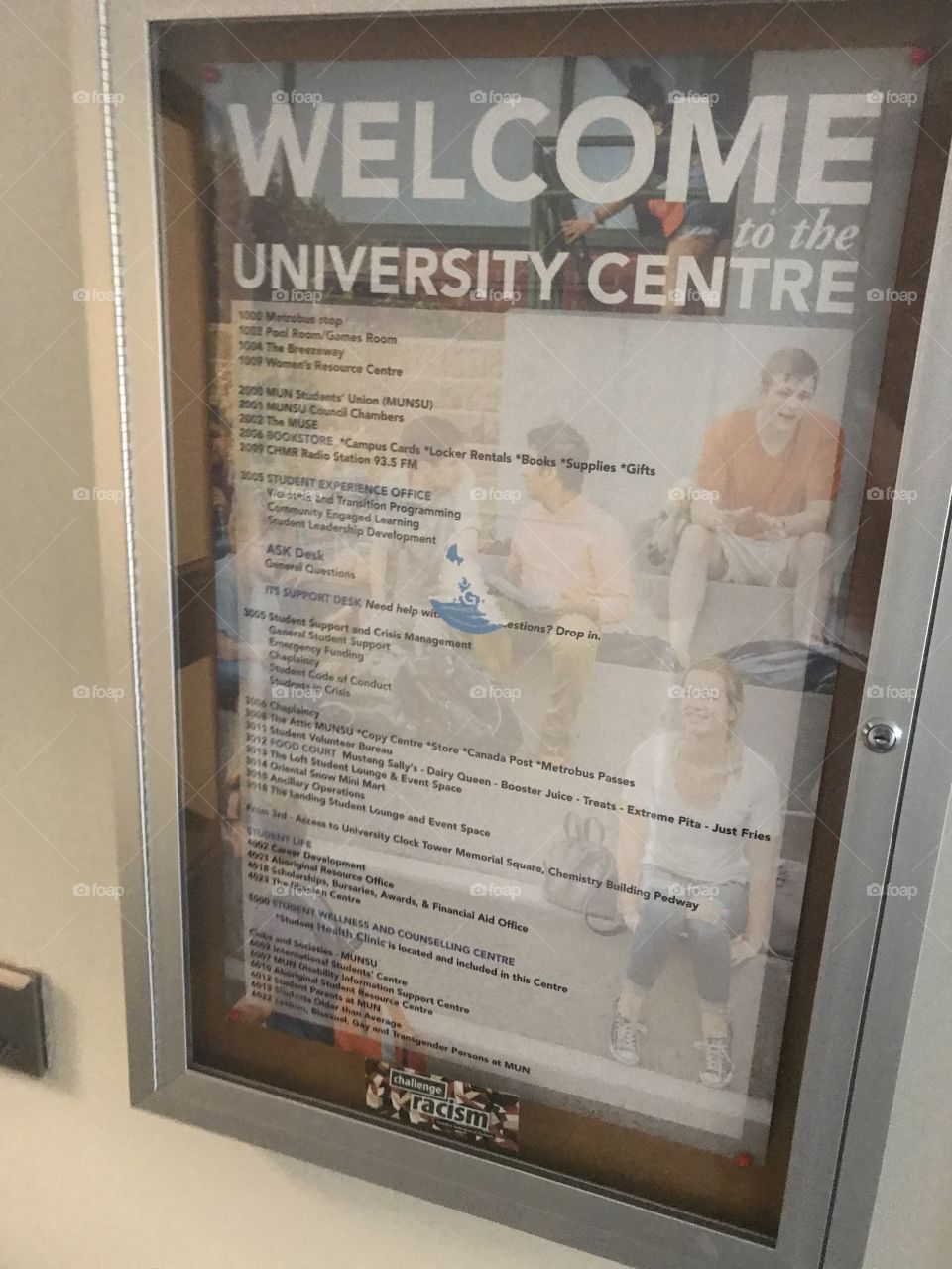 A directory of all six floors of the MUN (memorial university of Newfoundland) UC (university centre, formerly known as the student centre). Occupants range from student unions, departments of MUN, for profit businesses and non profit groups in NL