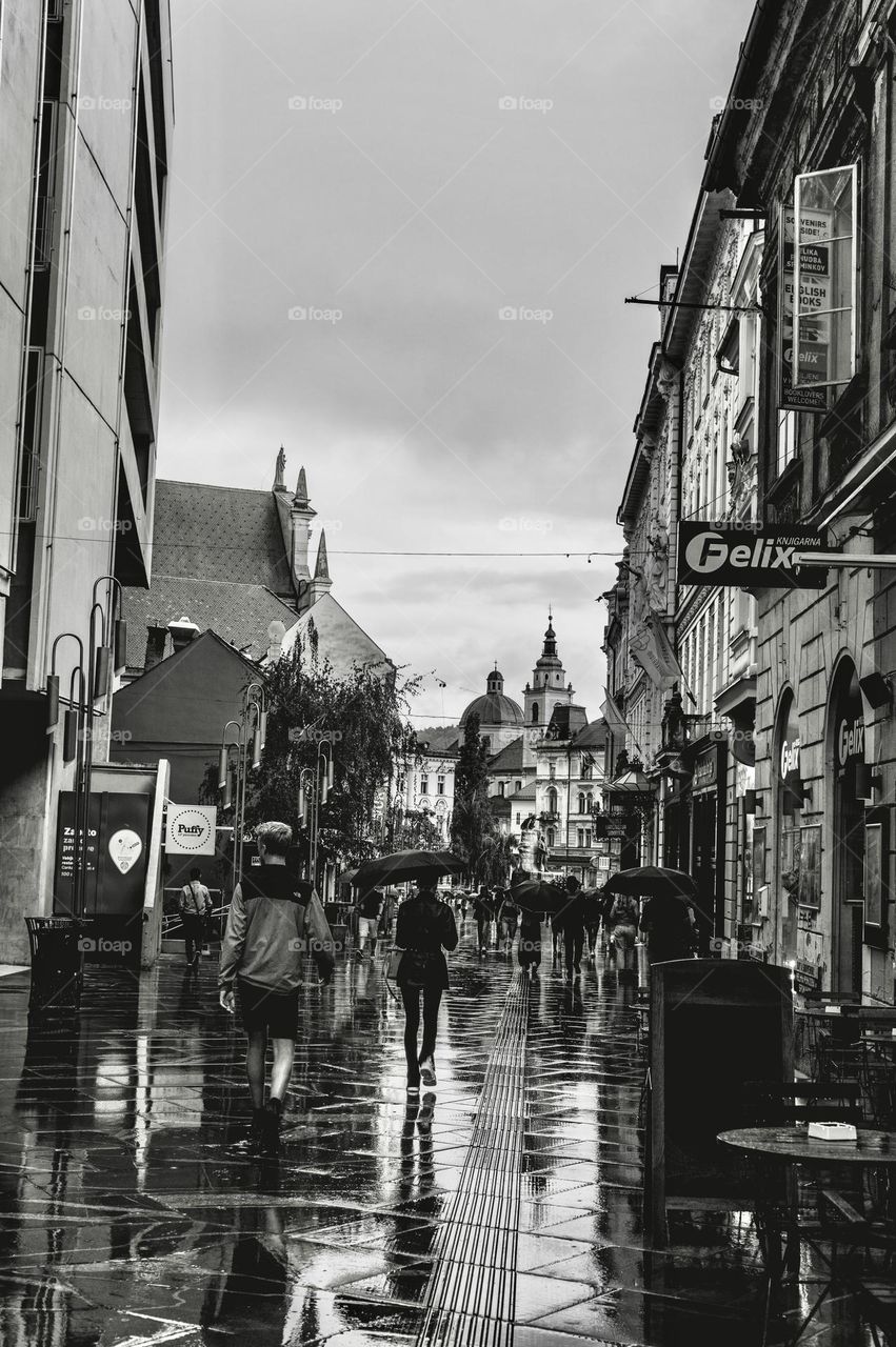 July Rain in Ljubljana 