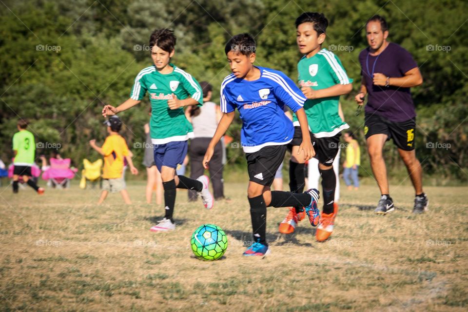 Running after the ball